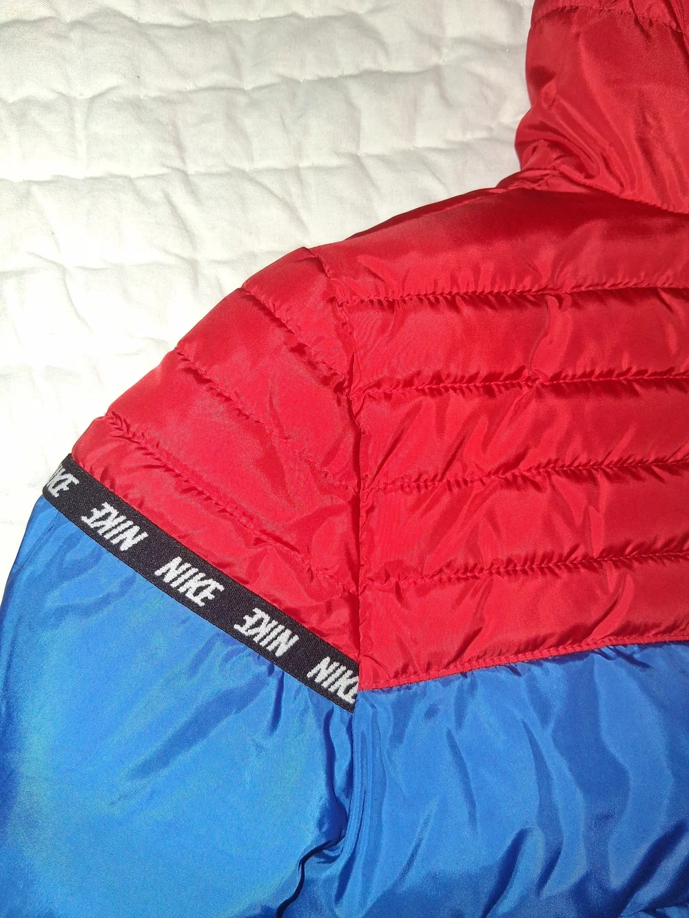 Nike Kids' Blue & Red Insulated Hooded Jacket